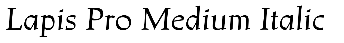 Lapis Pro Medium Italic